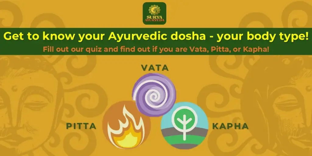 surya ayurveda dosha ayurvedic bodytype quiz vata pitta kapha0